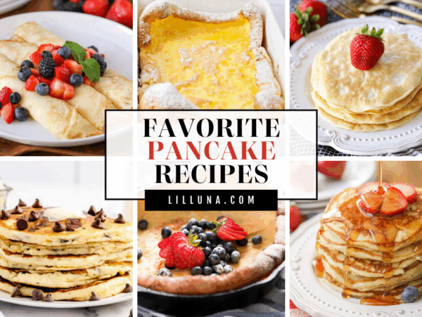 Collage of best pancake recipes.