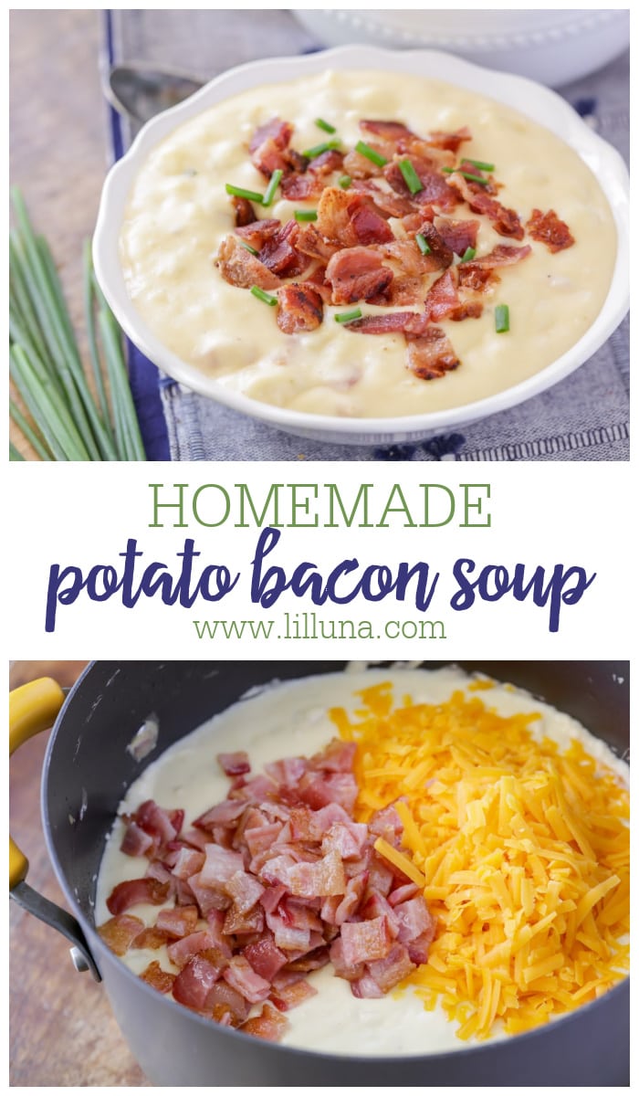 Easy Potato Bacon Soup Recipe | Lil' Luna