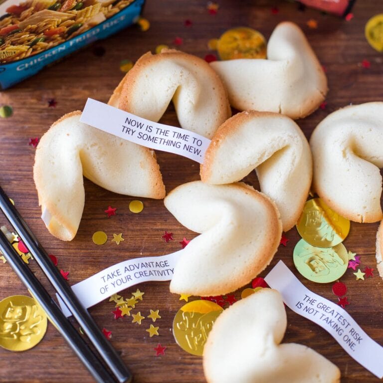 Homemade fortune cookies.