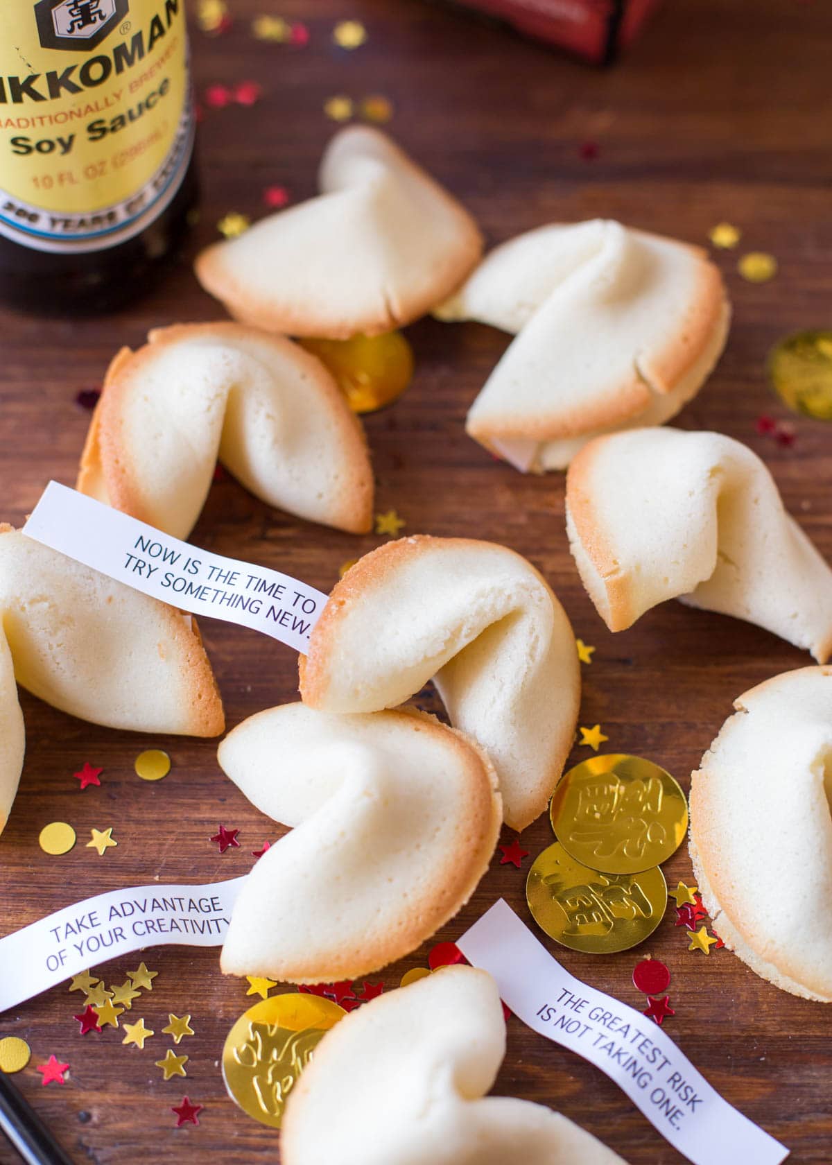 Fortune cookies filled with fortunes