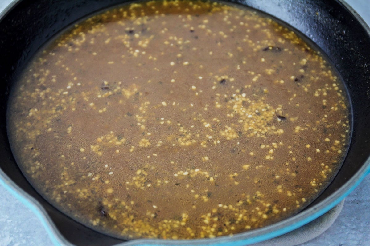 Pan drippings for Pot Roast with Veggies.