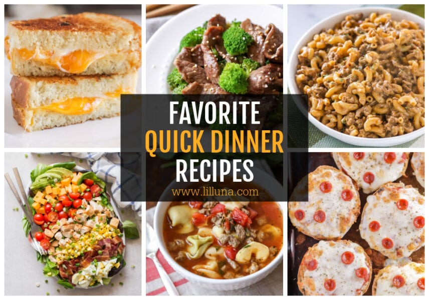 100+ Quick Dinner Ideas All 35 Minutes or LESS! | Lil' Luna