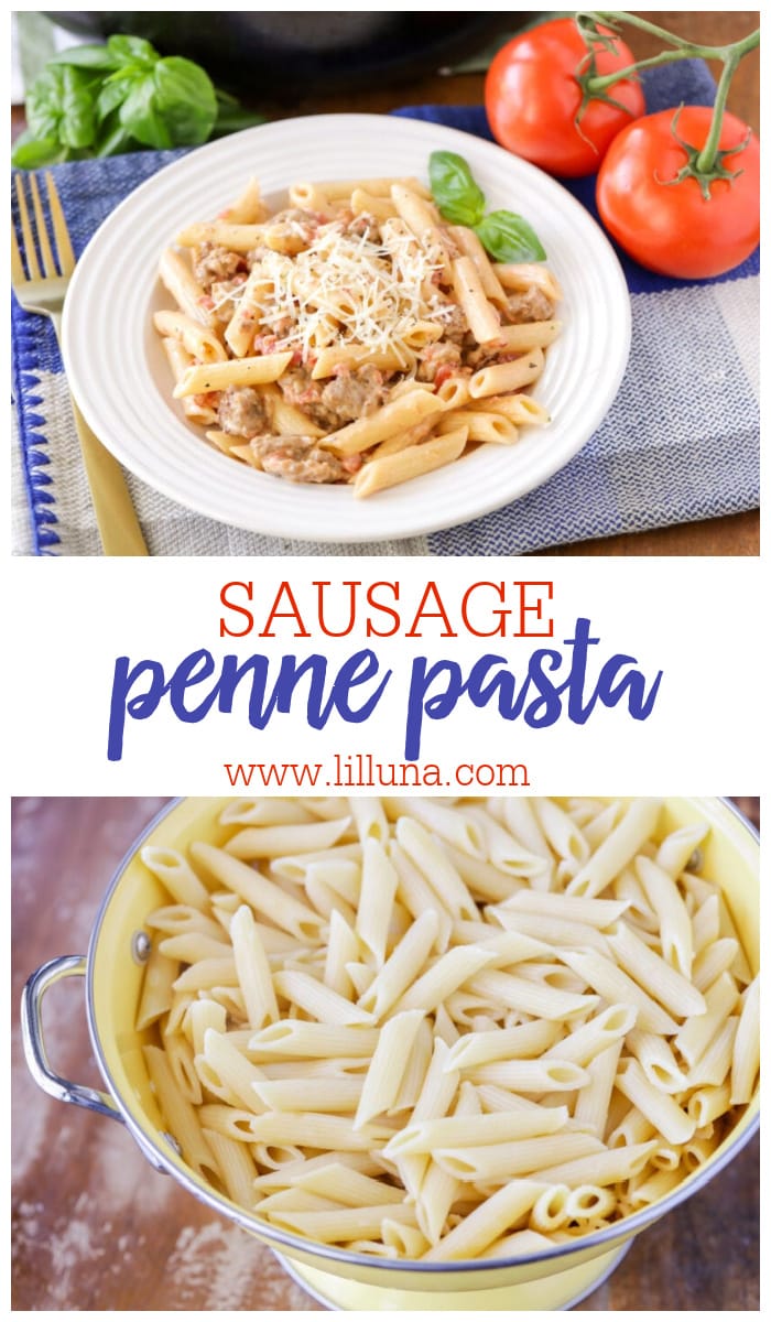 Sausage Penne Pasta Recipe 20 Minute Dinner Idea | Lil' Luna