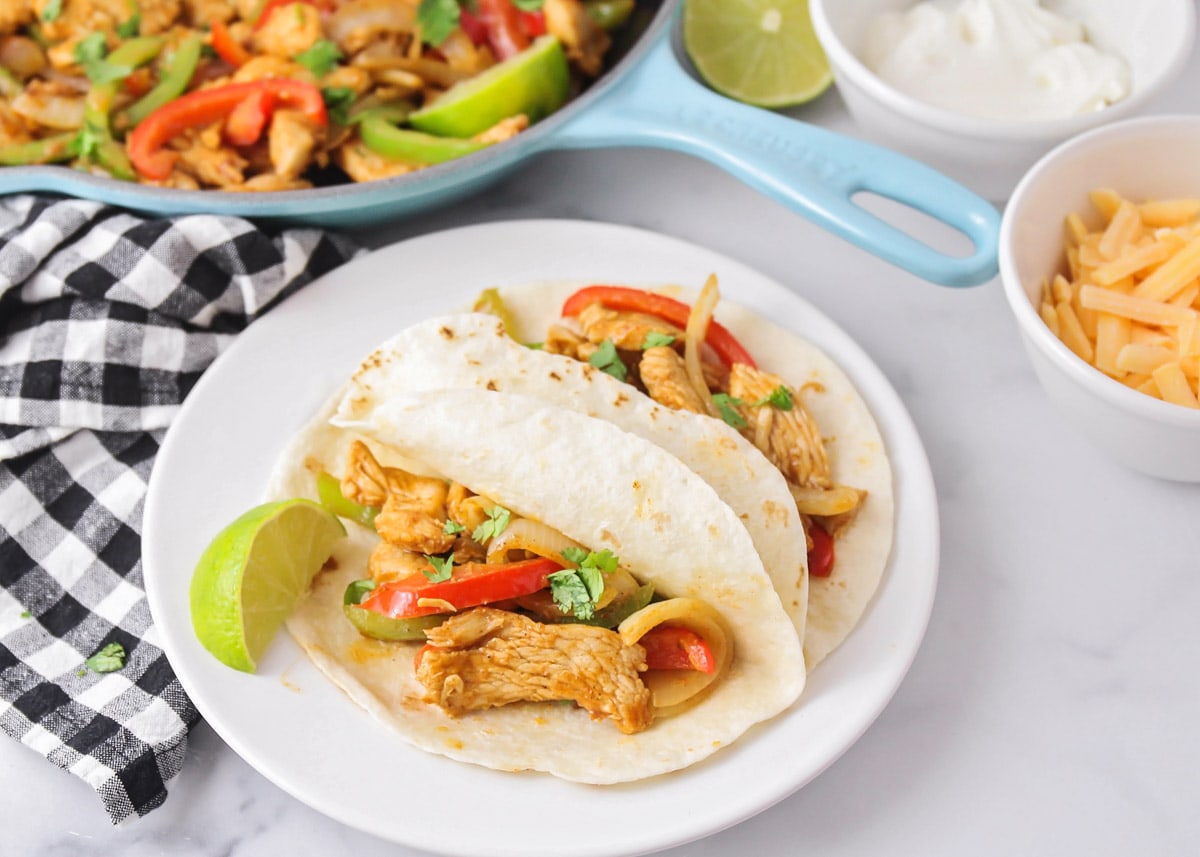 Serve pineapple salsa with chicken fajitas.