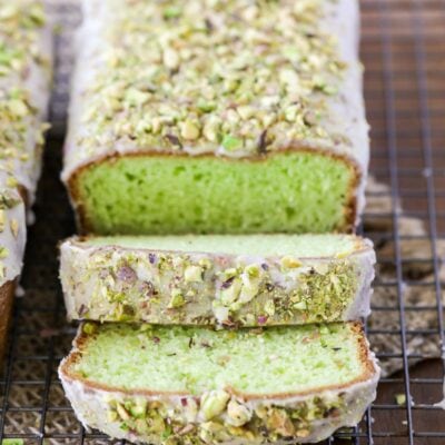 Pistachio Bread {With Almond Glaze!} | Lil' Luna