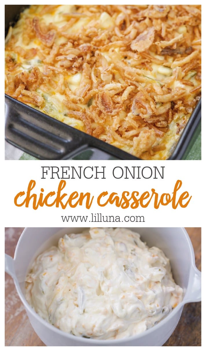 French Onion Chicken Casserole {Only 10 Minutes to Prep!} | Lil' Luna