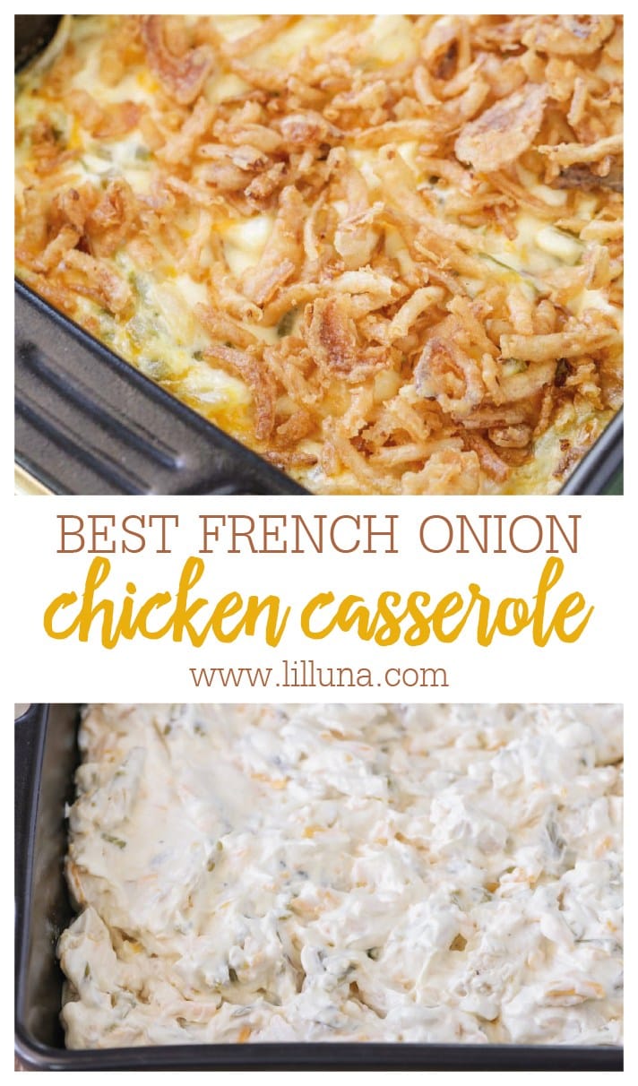 French Onion Chicken Casserole {Only 10 Minutes to Prep!} | Lil' Luna