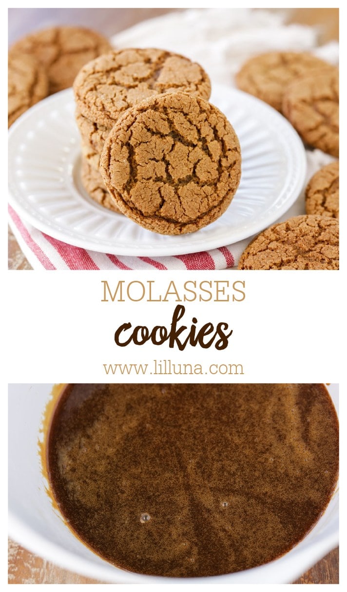 Easy Ginger Molasses Cookies {Soft + Chewy} | Lil' Luna