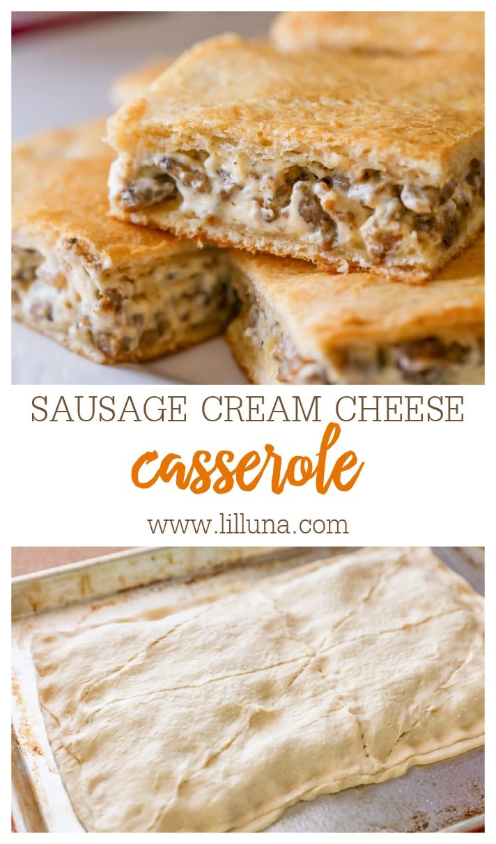 Sausage Cream Cheese Casserole {Only 3 Ingredients!} Lil' Luna
