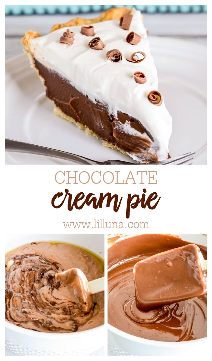 EASY Chocolate Cream Pie Recipe {+VIDEO} | Lil' Luna