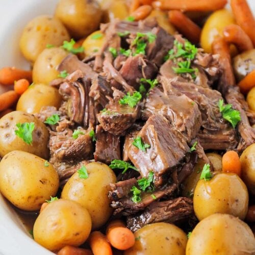 Crock Pot Roast with Potatoes and Carrots | Lil' Luna