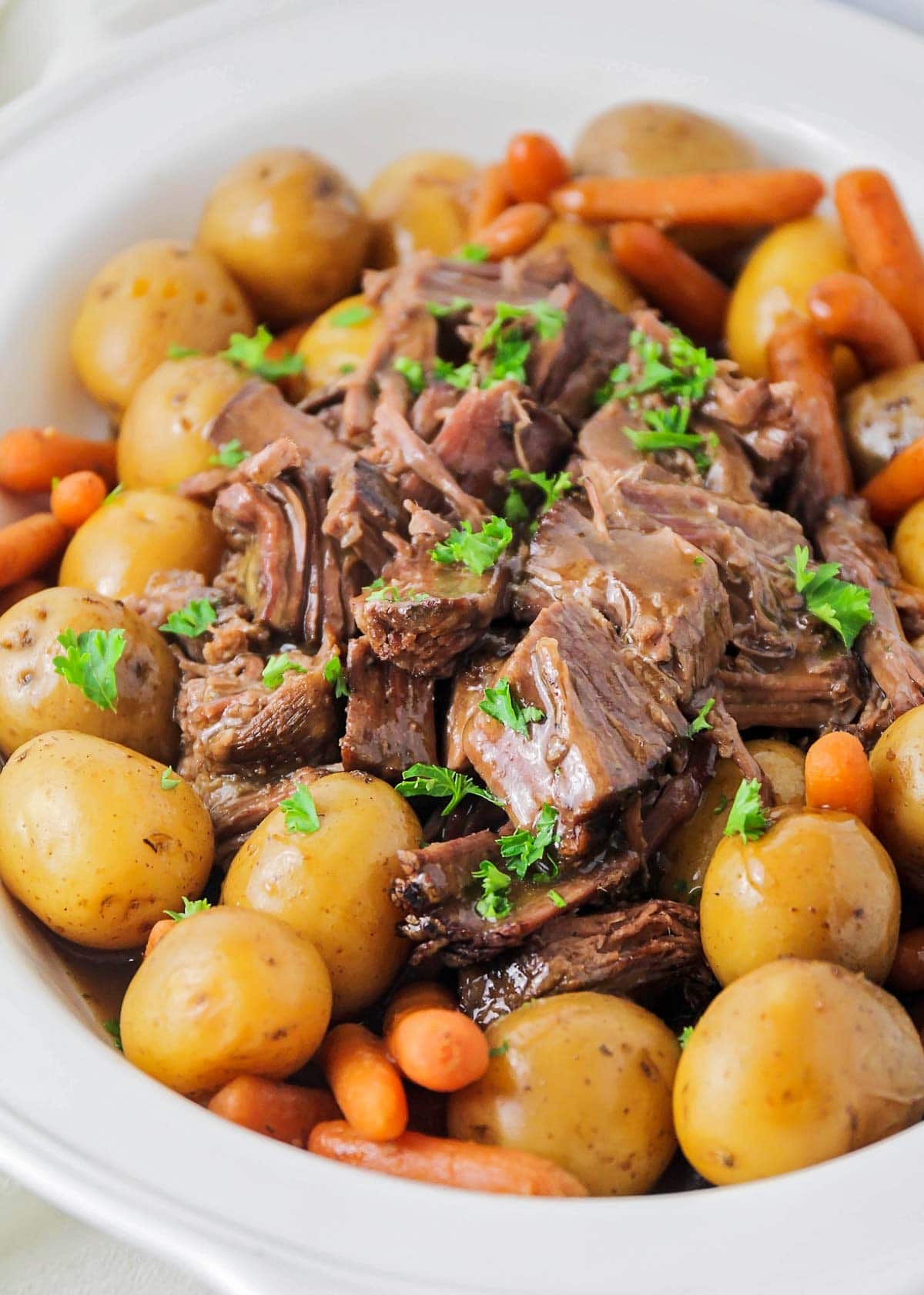 Crockpot Roast (With Carrots & Potatoes) - Chelsea's Messy Apron