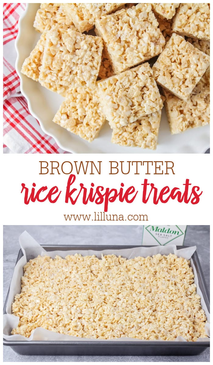 Brown Butter Rice Krispie Treats {15 minute treat!} | Lil' Luna
