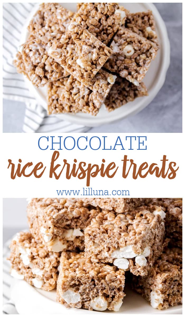Chocolate Rice Krispie Treats {Made in 10 Minutes!} | Lil' Luna