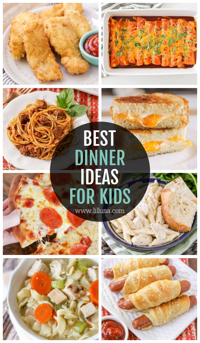 Dinner Ideas For Kids Long Collage 