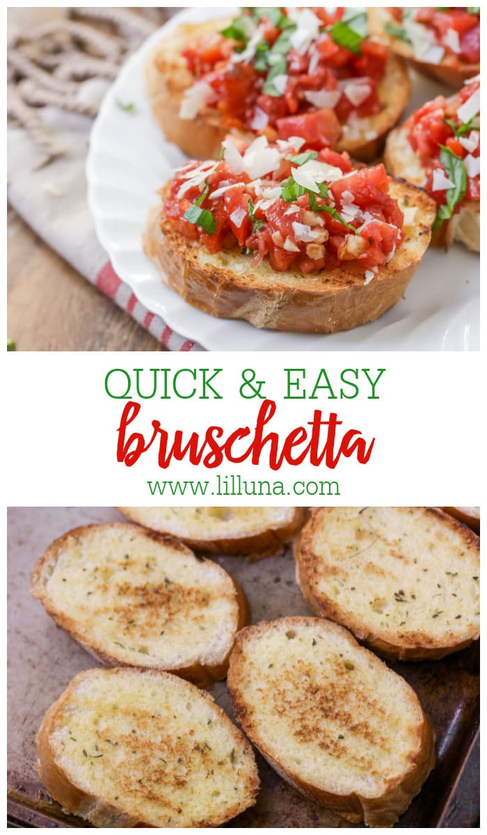 Easy Bruschetta Recipe - Just 5 Ingredients! (+VIDEO) | Lil' Luna