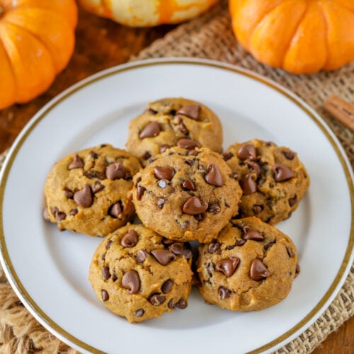 Mini Pumpkin Chocolate Chip Cookies | Lil' Luna