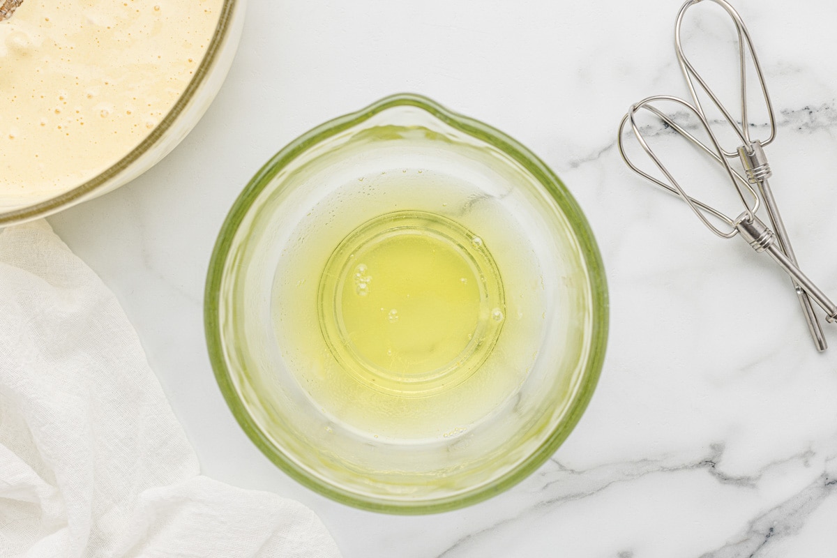 Egg whites in a bowl.