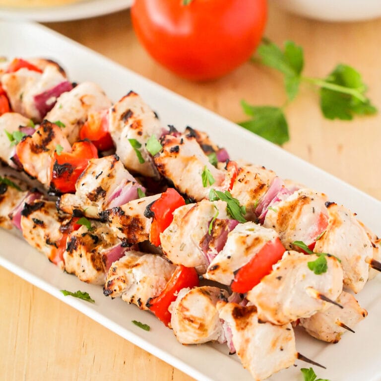 Easy Chicken Souvlaki Greek Kabobs Lil Luna