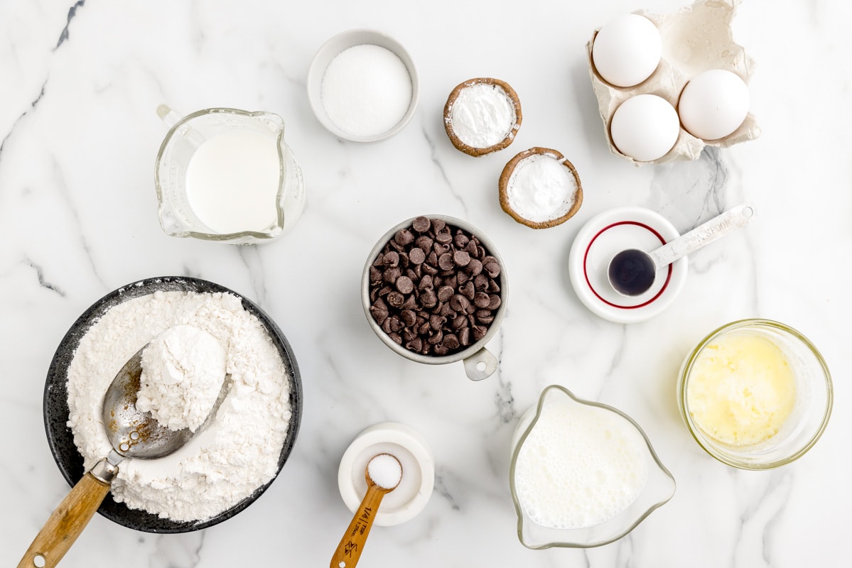 Pancake ingredients ready for combining.