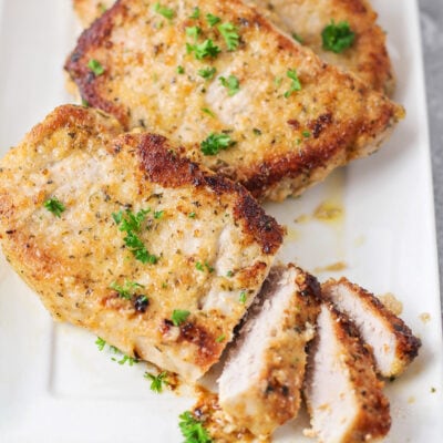 Best Pork Chop Recipe {Parmesan Crusted! + VIDEO} | Lil' Luna