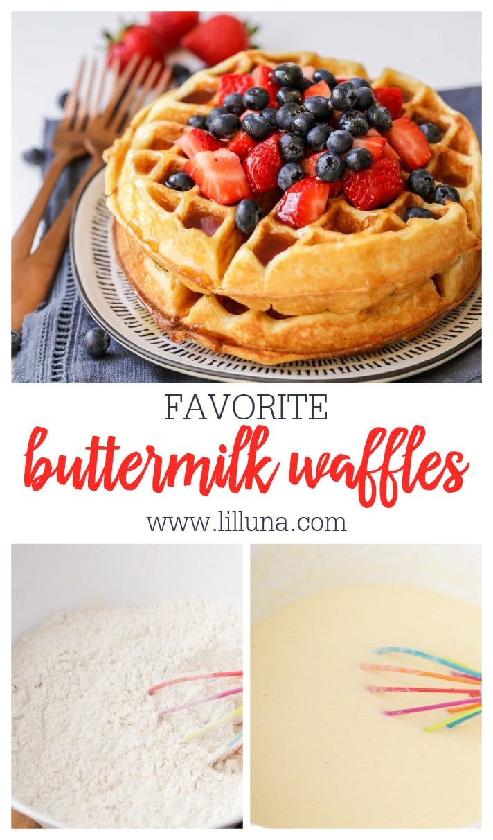 Homemade Buttermilk Waffles {quick Easy} Lil Luna