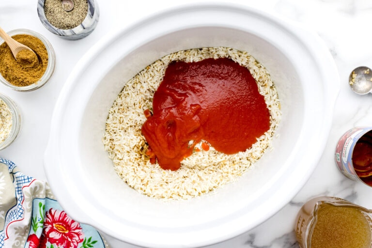 Crockpot Spanish Rice {10 Minutes Prep!} Lil' Luna