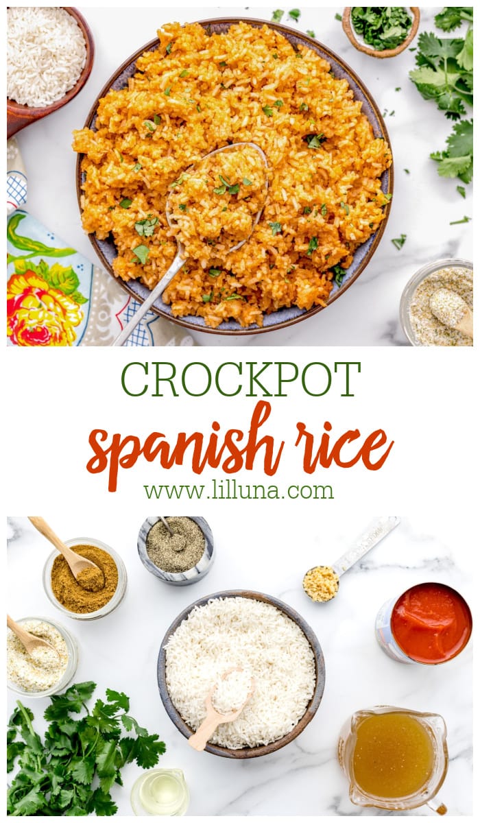 Crockpot Spanish Rice {10 Minutes Prep!} | Lil’ Luna