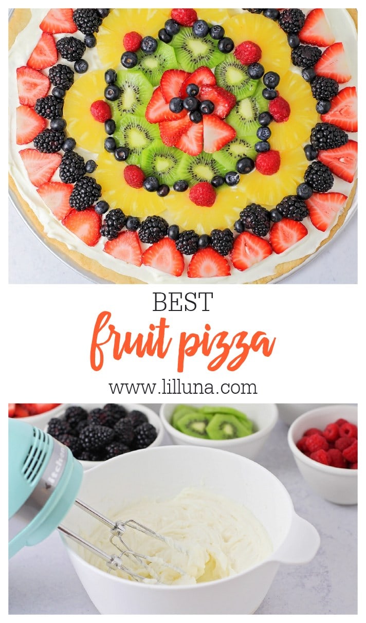 The Best Easiest Fruit Pizza Recipe Video Lil Luna 