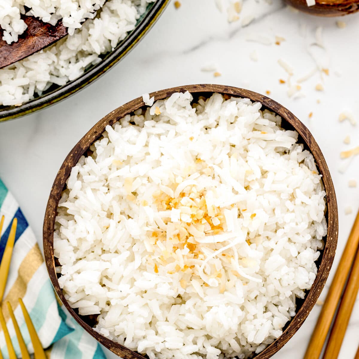 Coconut Rice {Fluffy + Sweet!} | Lil' Luna