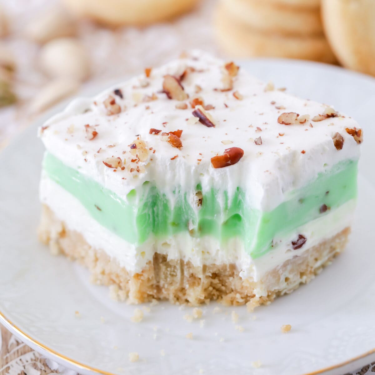 Layered Pistachio Dessert | Lil' Luna