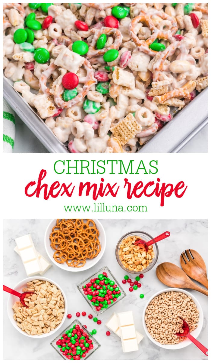 Christmas Chex Mix {Sweet + Salty!} | Lil' Luna