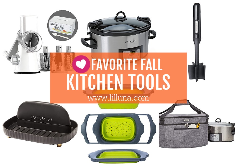 Collage of favorite fall kitchen tools.