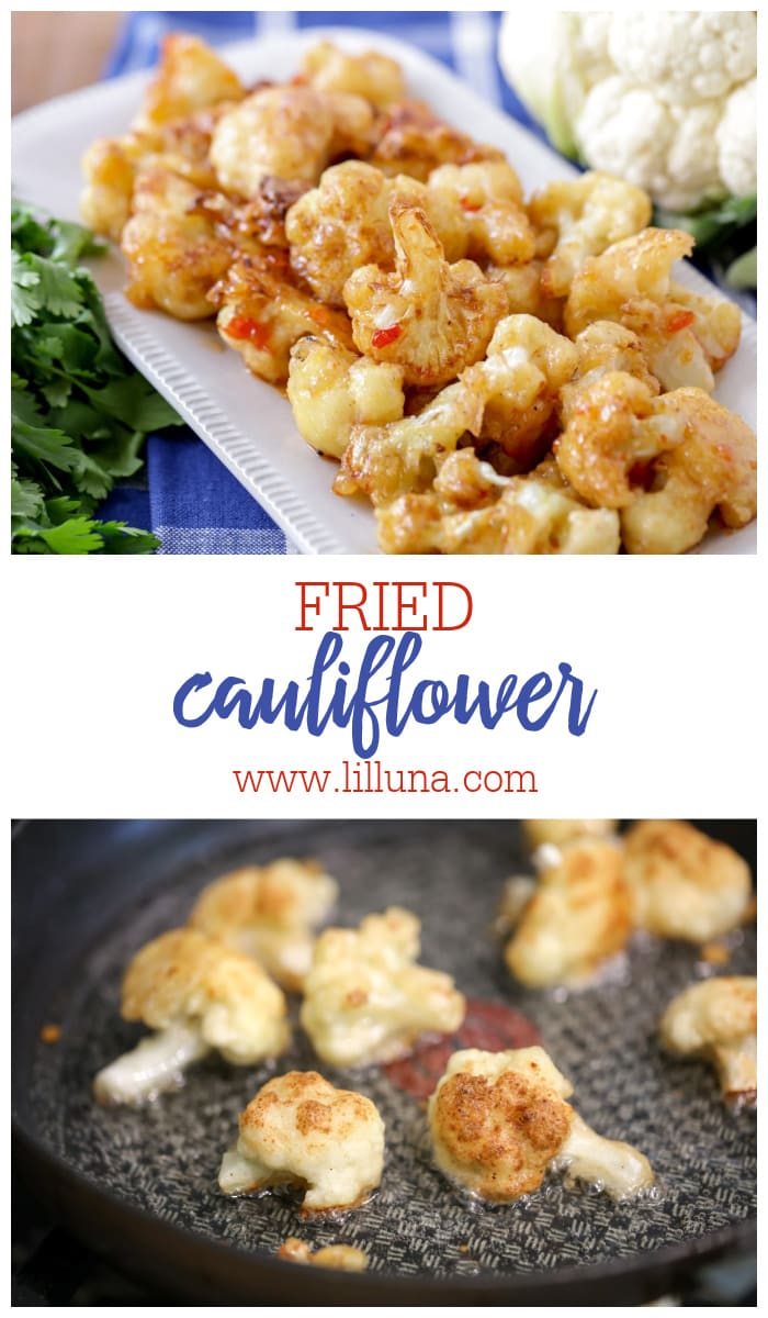 Fried Cauliflower {with Sweet Chili Sauce!} | Lil' Luna