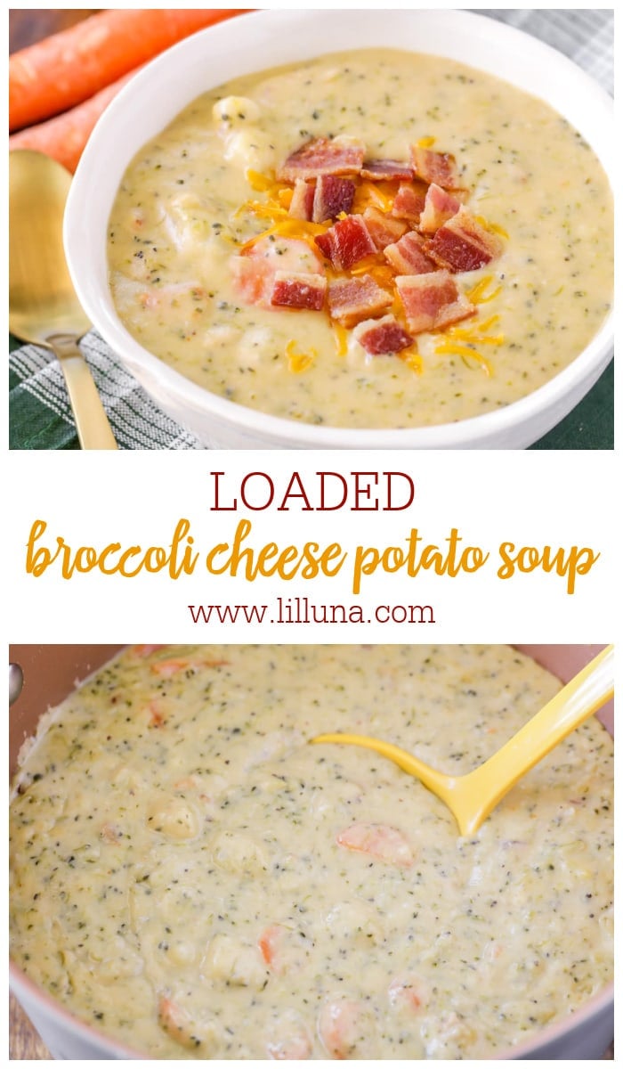 Broccoli Potato Soup {Quick & Cheesy!} +VIDEO | Lil' Luna