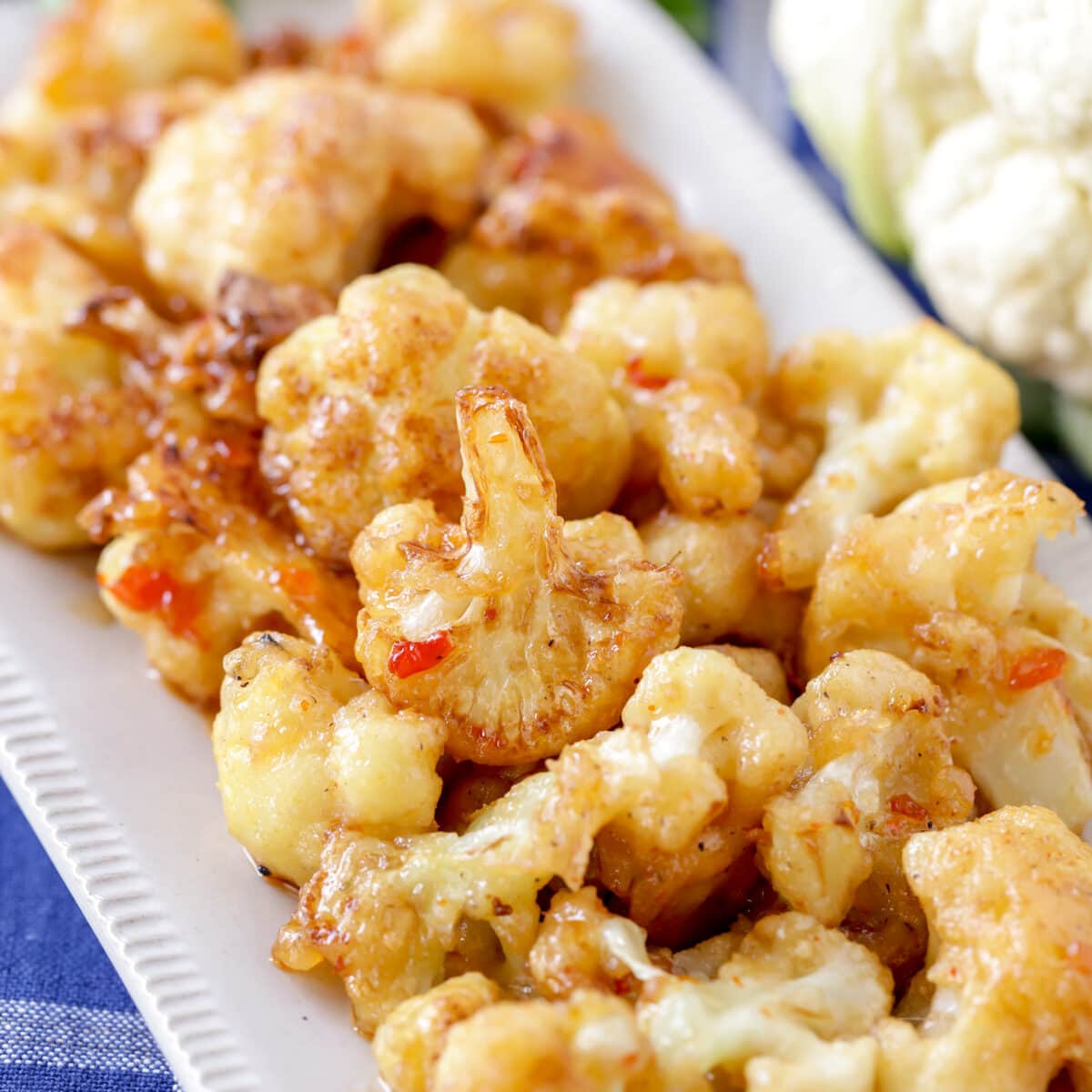 Fried Cauliflower {with Sweet Chili Sauce!} Lil' Luna