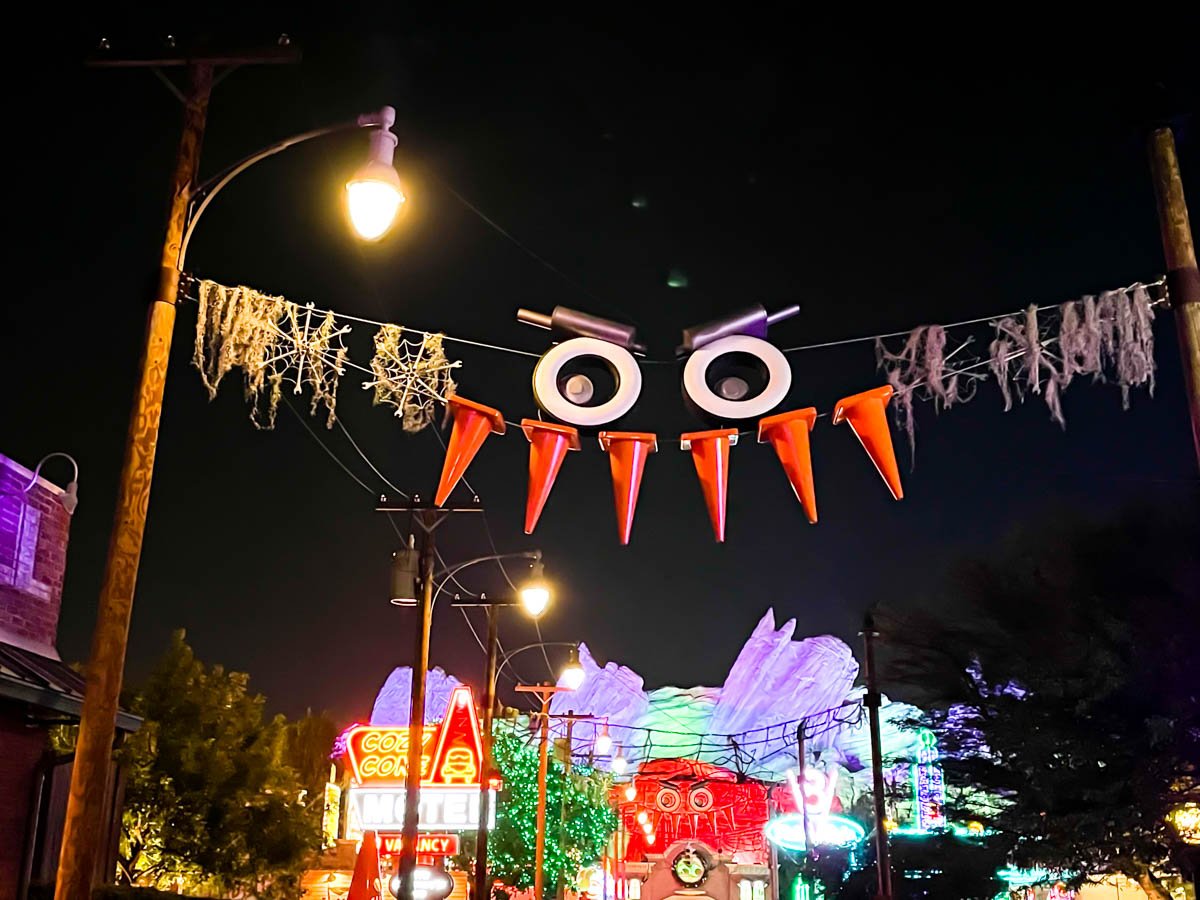 Halloween decor at California Adventure.