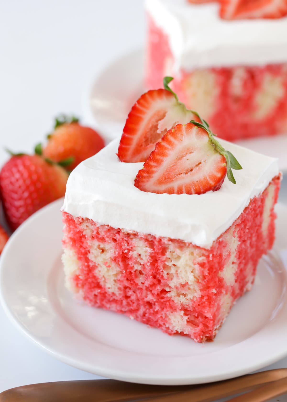 Strawberry Flan Jello Cake Recipe  Living Sweet Moments