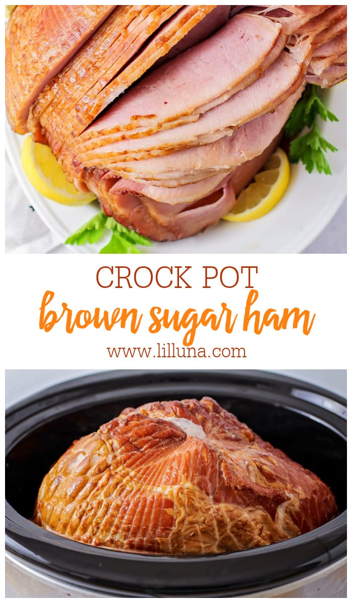 Crockpot Brown Sugar Ham {with a Delicious Glaze!} | Lil’ Luna