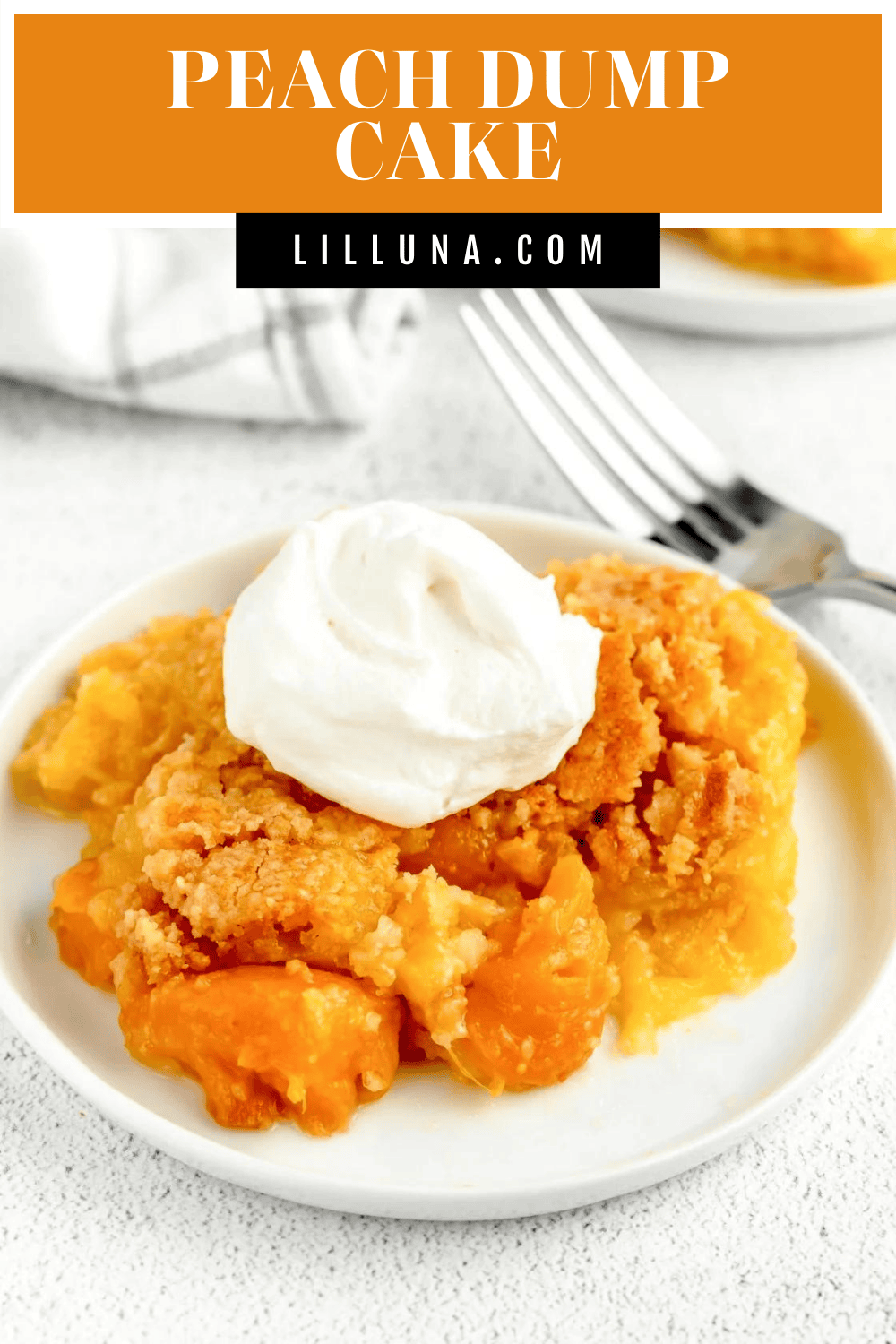 Peach Dump Cake {Just 10 Minutes Prep!} +VIDEO | Lil' Luna