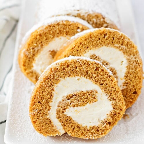 Pumpkin Roll with Cream Cheese Frosting