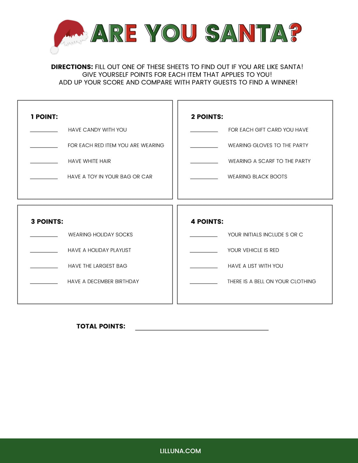 Christmas This or That Printable Game Christmas Party Game 