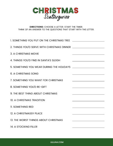 FREE Printable Christmas Games {4 FREEBIES} | Lil' Luna