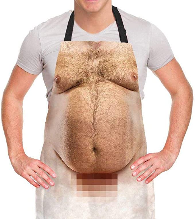 Big belly apron from Amazon.
