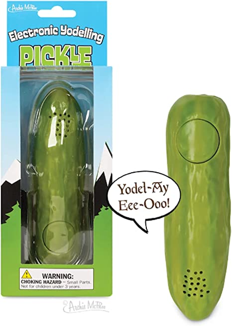 Electronic yodeling pickle from Amazon.