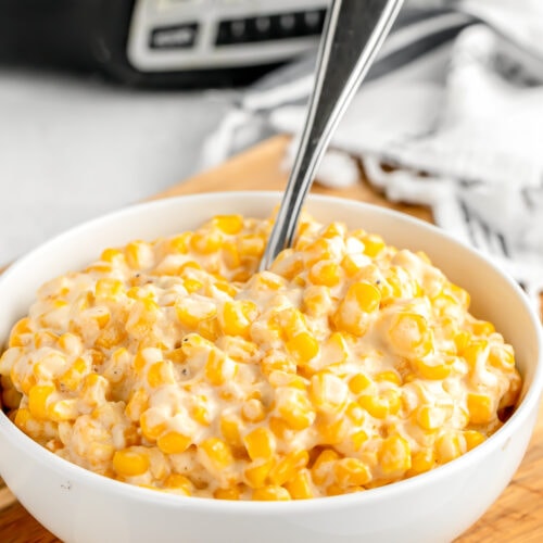 Slow Cooker Creamed Corn {Only 2 Steps!} | Lil' Luna