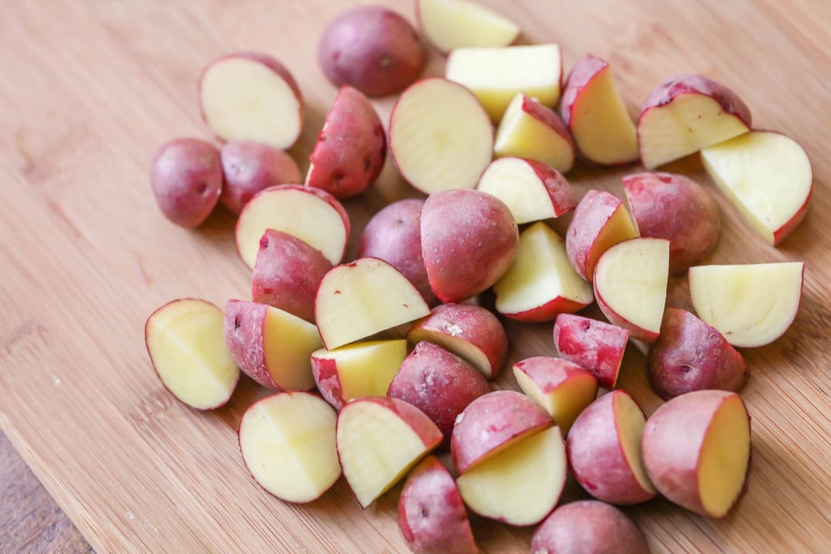 How to cook red potatoes process pics.