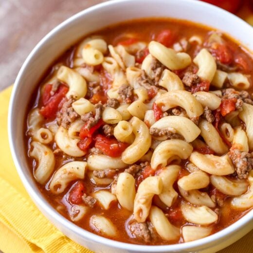 Hamburger Macaroni Soup {aka Goulash Soup} +VIDEO Lil' Luna