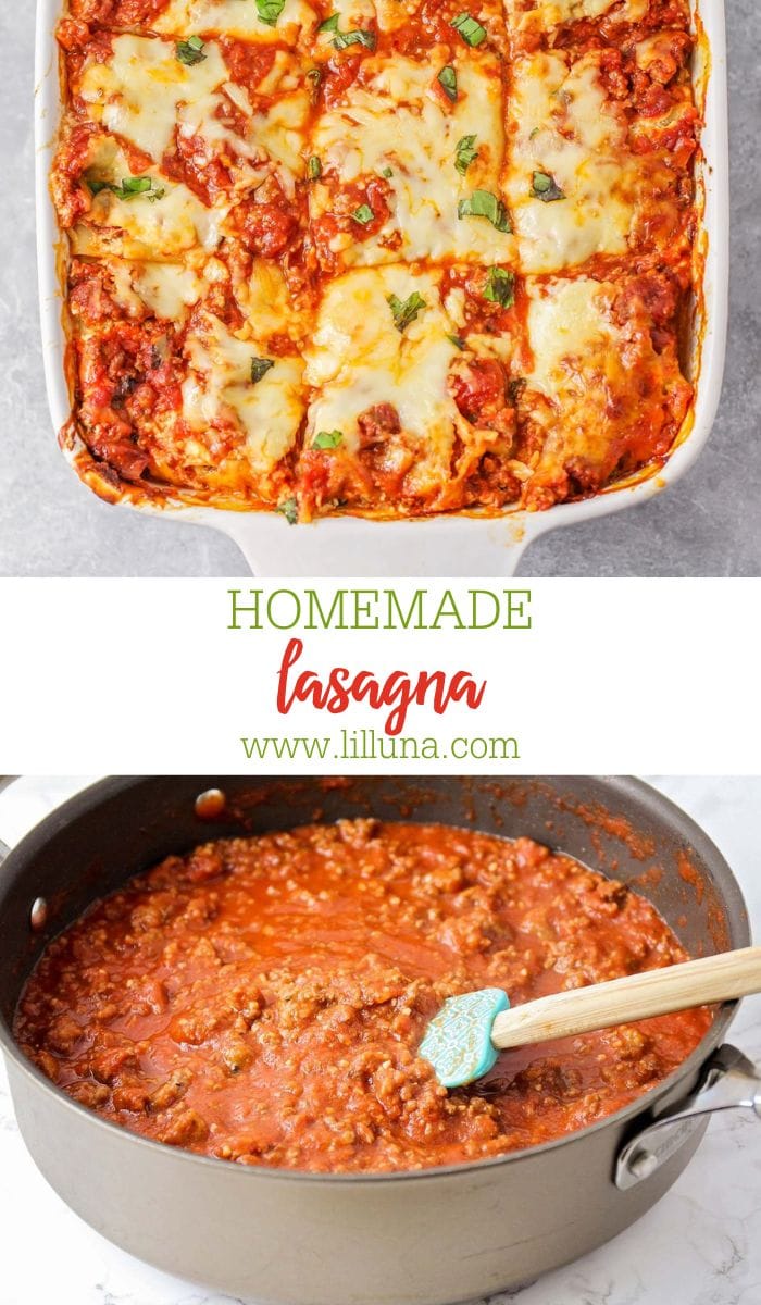 Homemade Lasagna {Easy To Make!} | Lil' Luna