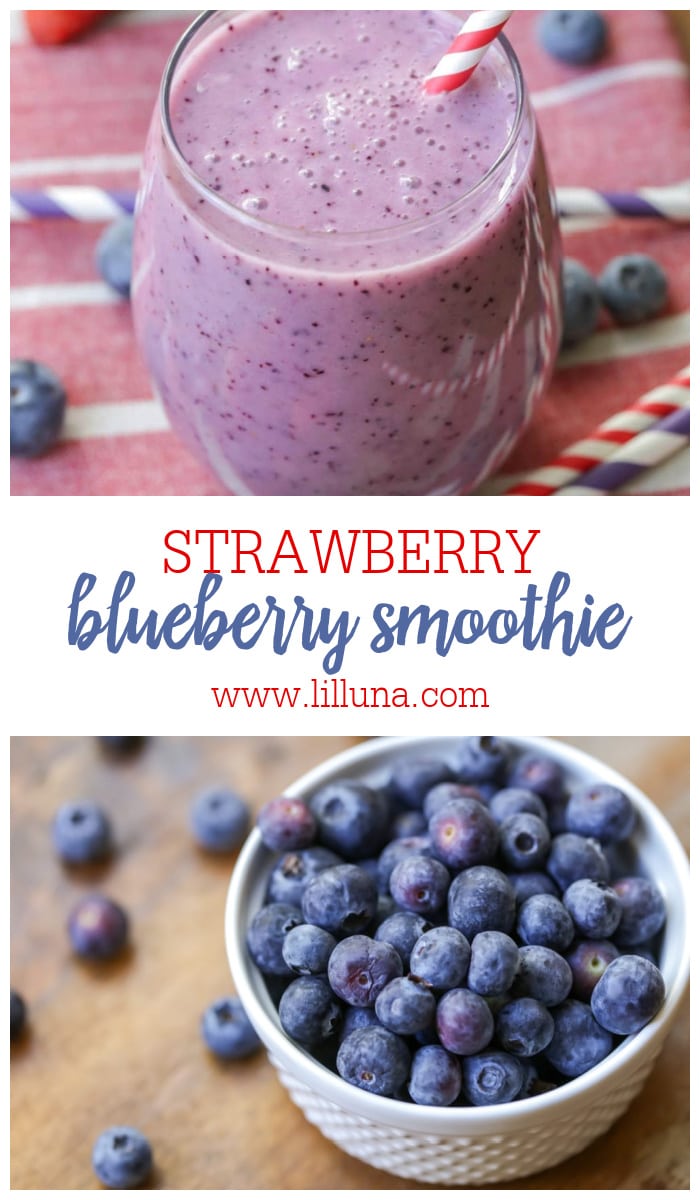 Strawberry Blueberry Smoothie {a FAVORITE Recipe!} Lil' Luna